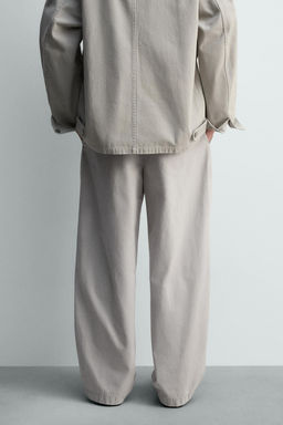 PANTAL?N RELAXED FIT PLIEGUES LIMITED EDITION / Gris perla - Zara фото 11