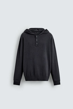 COTTON - WOOL HOODIE SWEATER