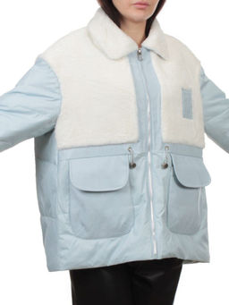 H24-223 WHITE BLUE Куртка демисезонная женская (100 гр. холлофайбер) - Fashion фото 2