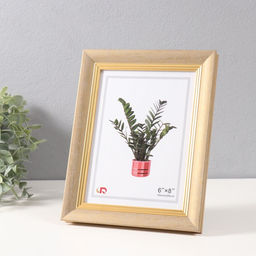 Фоторамка для фото 15×20 см «Габриэль», пластик, золотая с золотой полосой, 2.2×19×24 см