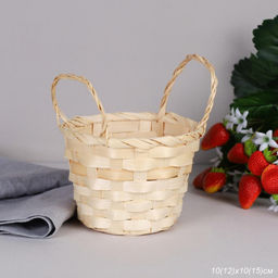 Корзина плетеная 12х9 см с ручками / 28801 /уп 700/ - ГалеонТрейд фото 2