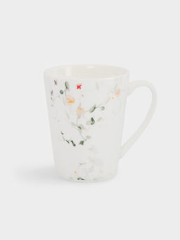Кружка, 420 мл, фарфор N, белая, Цветы и листья, Primrose - Anna lafarg фото 3