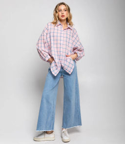 Рубашка #КТ22305, розовый