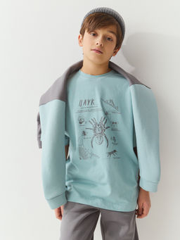 Футболка оверсайз Турмалин с принтом 7+