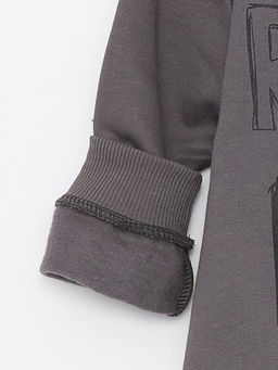 Bisiklet Yaka Uzun Kollu Bask?l? Erkek Bebek Sweatshirt - Waikiki фото 3