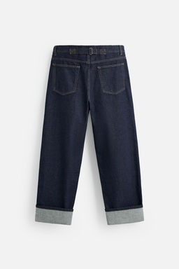 LIMITED EDITION RELAXED FIT TURN-UP JEANS - Zara фото 9