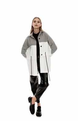 Жакет AURA 2059-170 белый с черным