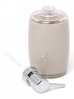 Диспенсер для жидкого мыла бежевый пластик - Lucky фото 3