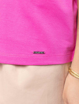 VILATTE / Футболка из премиального хлопка с эластаном  фото 6