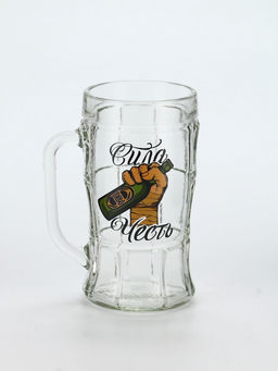Кружка пивная стеклянная «Сила, честь», 500 мл, 18+