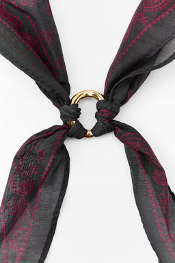 SILK BANDANA WITH RING - Zara фото 8