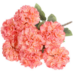Искусственные цветы "Букет гортензий" 41см 7 цветков розовые