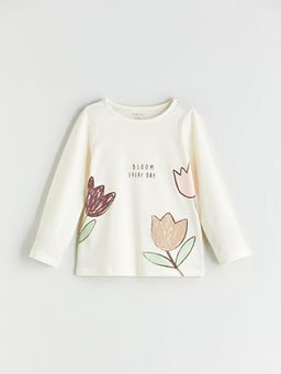 Bisiklet Yaka Bask?l? K?z Bebek Pijama ?st?