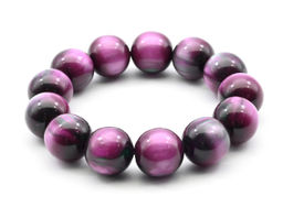 Браслет из полимера шарик 18мм цв.лиловый
