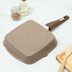 Сковорода-гриль квадр.24*24 АП Гранит brown со съемной ручкой и стекл. крышкой арт.С064806 /Мечта/  фото 20