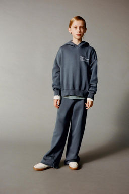 PLUSH HOODIE AND WIDE-LEG TROUSERS SET - Zara фото 2