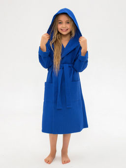 ХАЛАТ ПОДРОСТКОВЫЙ С КАПЮШОНОМ ВП-ВАС-558 - Ашматекс фото 2