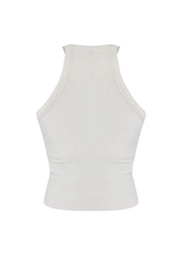 Ekru Ici Pedli Bra Detayl? Fitted/Vucuda Oturan Orme Atlet TWOSS25AL00026