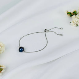 Браслет регулируемый с камнем Жемчуг