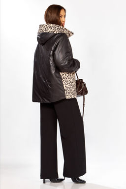 Куртка LADY SECRET 7296 черный+беж лео