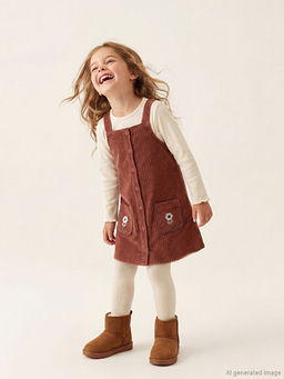 K?z ?ocuk Kadife Elbise ve ?orap