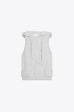 FLEECE HOODED GILET - Zara фото 7