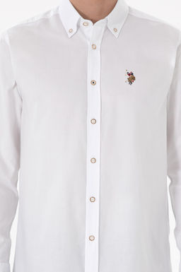 Erkek Beyaz Uzun Kollu Basic G_mlek Sepette S_rpriz _ndirim - U.s. polo assn фото 13