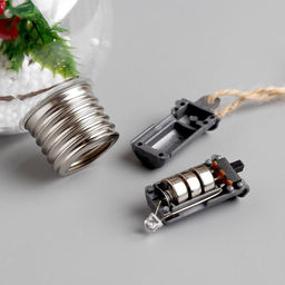 Ёлочный шар Новый год, 1 LED, от батареек, свечение тёплое белое - Luazon lighting фото 3