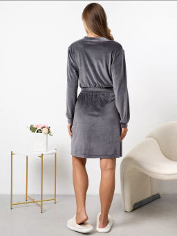 Халат женский Кэт Графит - Modamica фото 6