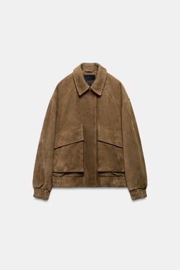 OVERSIZE SUEDE LEATHER JACKET ZW COLLECTION LIMITED EDITION - Zara фото 5