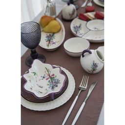 Блюдо сервировочное Доляна «Лаванда», 21×15×4.5 см, белое