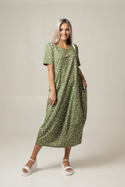 Платье женское П-168 (кулирка) Хаки - Elenatex фото 2