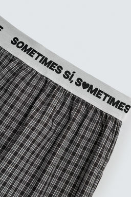 POPLIN JACQUARD WAIST BOXERS - Zara фото 8