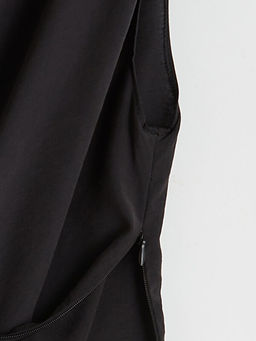 D?k?ml? Yaka Modal Kar???ml? Asimetrik Kesim Bluz