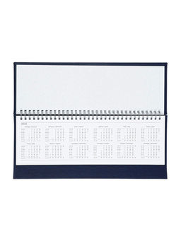 Планинг недатированный, 56 листов, на гребне, искусственная кожа, синий