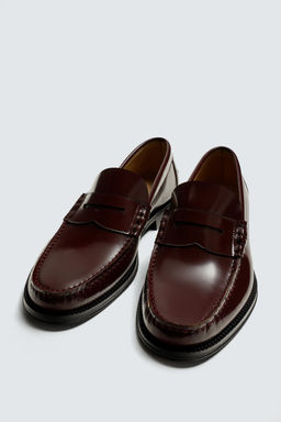 LEATHER PENNY LOAFERS - Zara фото 5