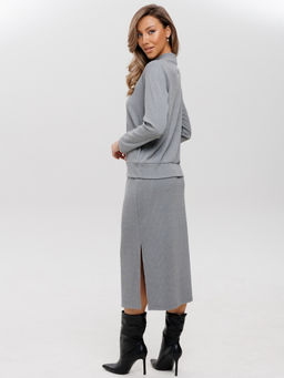 Костюм женский К-242 (лапша Софт г/к) Темно-серый - Elenatex фото 34