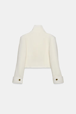 ZW COLLECTION CONTRAST CROPPED JACKET LIMITED EDITION - Zara фото 13