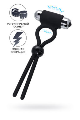 Лассо на пенис A-Toys by TOYFA Ect, силикон, черный, 14 см