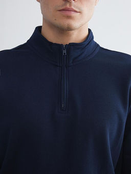 Dik Yaka Uzun Kollu Erkek Kal?n Sweatshirt