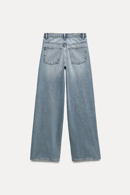 HIGH-WAIST TRF WIDE-LEG JEANS WITH CROSSOVER WAISTBAND - Zara фото 18