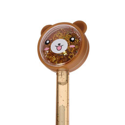 Цена за 12 шт. Ручка - прикол гелевая Calligrata Блеск мишка, МИКС фото 3