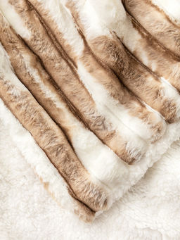 Плед меховой 200x220 коричневый