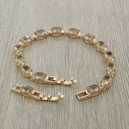 Султанит, браслет Джейни, покрытие под золото, длина 17.5см - Agat77 фото 3