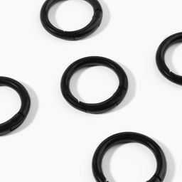 Цена за 2 шт. Кольцо-карабин, d=25/35 мм, толщина - 4 мм, 5 шт., чёрное