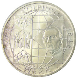 10 марок 1996 года A Германия  150 лет первой католической ассоциации ремесленников А. Колпинга