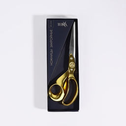 Ножницы закройные TEIRA, скошенное лезвие, 10", 25 см, цвет золотой