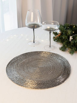 Салфетка сервировочная D35 серый бисер