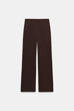 MID-WAIST STRAIGHT-LEG TROUSERS