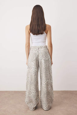 Teen Cok Renkli Normal Bel Ekose Desenli Wide Leg Jeans TWOAW26JE00024 - Trendyolmilla фото 16